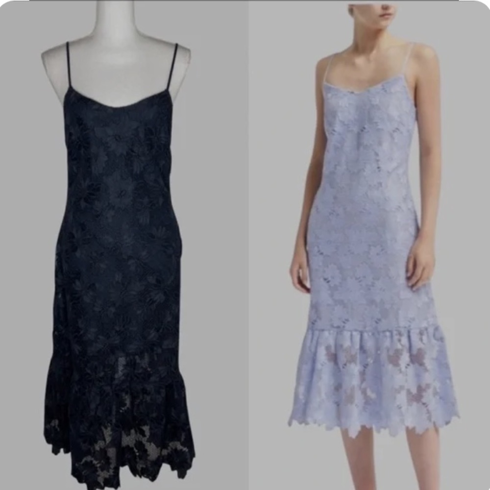 Banana Republic Limited Edition Floral Lace Flounce Hem Midi Dress